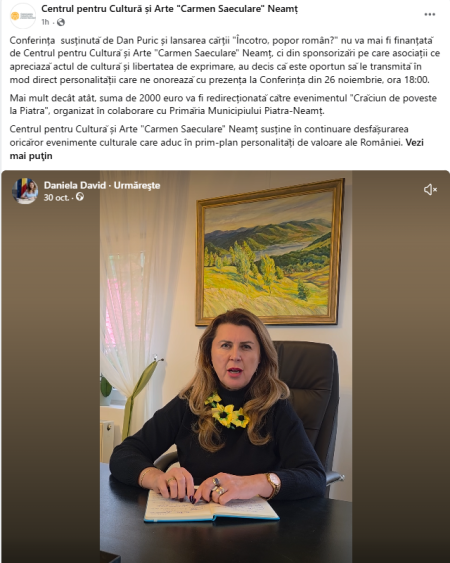 Carmen Saeculare Neamț - conferință cu sponsorizări și finanțare.