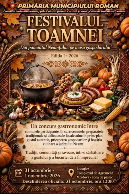 Festivalul Toamnei în Neamț - casă tradițională, mâncare și borcane.