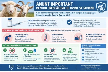 Imagine ovine caprine vaccinare, informare privind vaccinarea variolei la oi si capre.