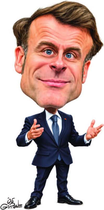 Caricatură a unui politician cu expresie amuzantă.