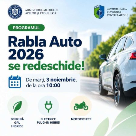 Promoție Rabla Auto 2026 - finanțare pentru persoane fizice începând de marți.