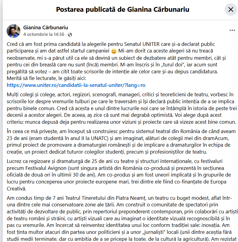 Teatrul din Piatra-Neamț are om în Senatul UNITER: Paul Chiribuță, ales alături de Marcel Iureș, Radu Afrim și Ada Lupu 2 Teatrul din Piatra-Neamț are om în Senatul UNITER: Paul Chiribuță, ales alături de Marcel Iureș, Radu Afrim și Ada Lupu