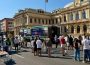 Foto/Campanie de educație rutieră în centrul Bacăului: simulatoare auto, activități interactive și invitați speciali în Piața Tricolorului