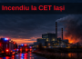 Incendiu la CET Iași, pe Calea Chișinăului. Flăcările au cuprins circa 1.000 de metri pătrați dintr-o hală